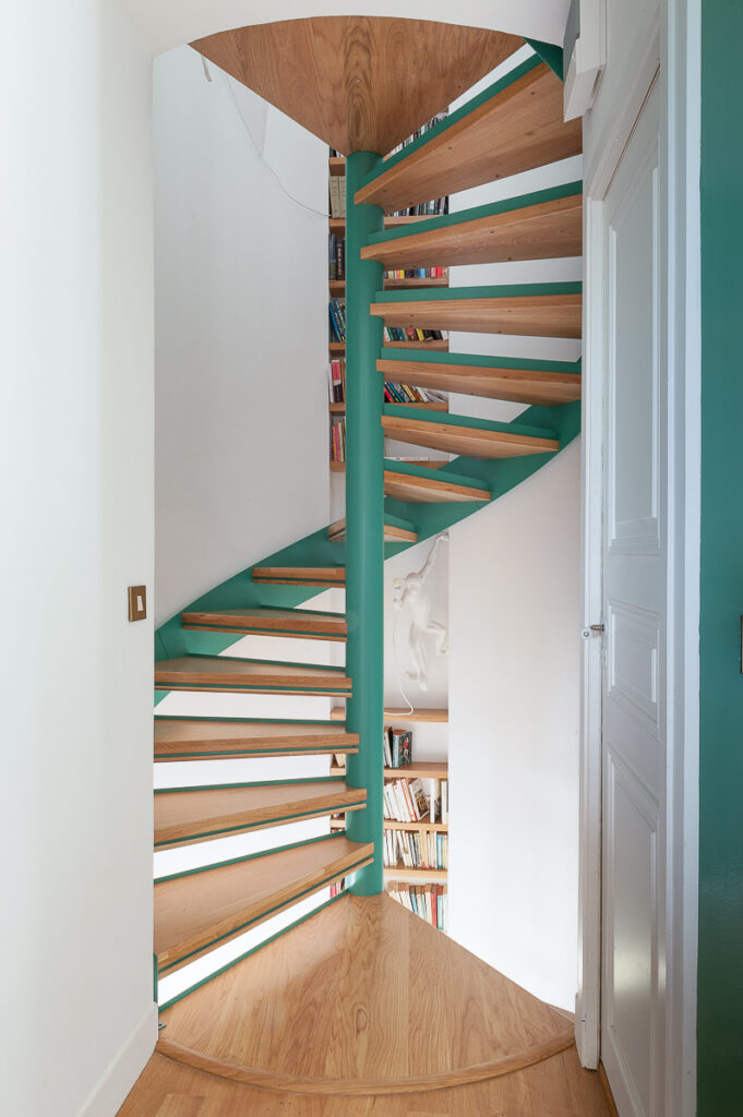 escalier bois metal-helicoidale-falaise